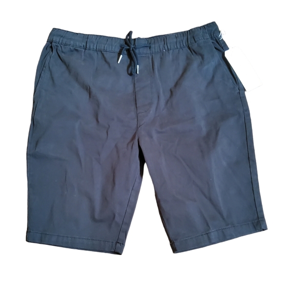 Modern American Men's Lockdown Pull On Chino Khaki Shorts Size M Black New - Picture 2 of 10